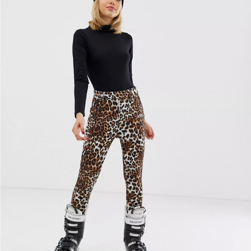 ASOS 4505 Petite ski mix and match pants in super slim fit in leopard print